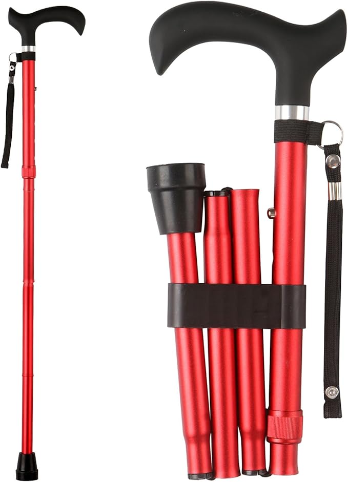 Walking Cane - Collapsible Adjustable Folding Canes for Men & Women, Walking Stick with for Seniors & Adults