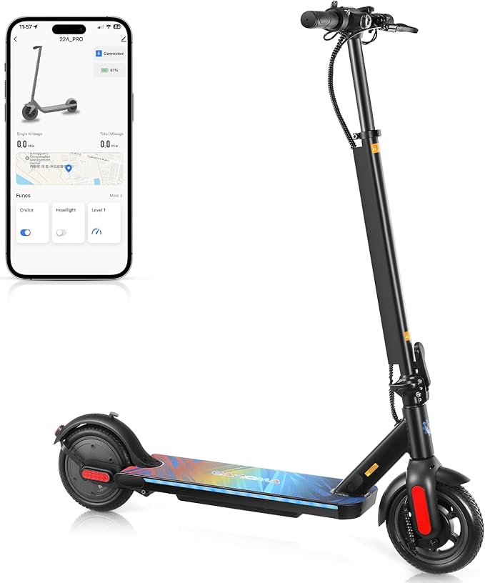 Caroma Electric Scooter with Seat Option,500/350W Motor Up to 25/20 Miles Range & 25/20 MPH Speed,9" Tires,Adjustable Electric Scooter for Adults,Foldable Commuting