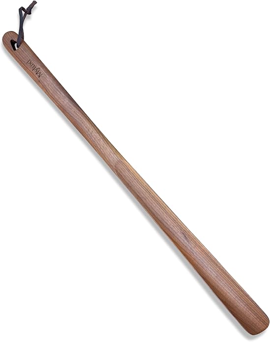 Myluxi Wooden Shoe horn Long Handle for Seniors Men,Women-23.6in Long Handled Shoehorn,Shoe Helper for Home/Travel