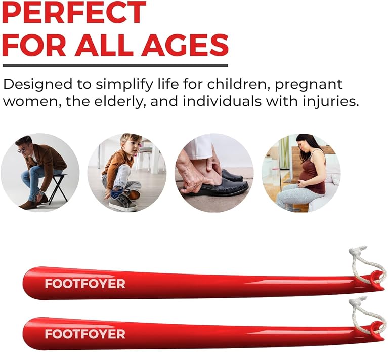 Long shoehorn that is comfortable to wear and has a handle is ideal for both men and women