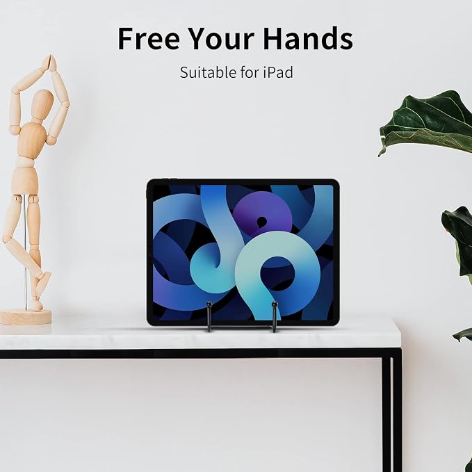 Kruodop 5 Pack Plate Stands for Display, 3 Inch Plate Holder Display Stand, Metal Frame Holder Stands for Book, Pictures, Photo Easel, Tabletop Art