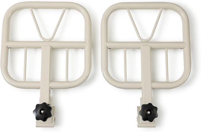 AireMed Bed Assist Rails (Set of 2) – Fits Some Metal Hospital Beds – for Repositioning & Getting in and Out of Bed Safely – Hospital Bed Rail, Safety Assist Medical Rail for Seniors & Elderly (Ivory)