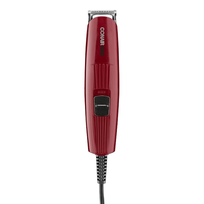 ConairMAN Beard Trimmer for Men Includes Nose and Ear Hair Trimmer and 5-Position Comb Attachment, 4 piece Men's Grooming Kit, Corded