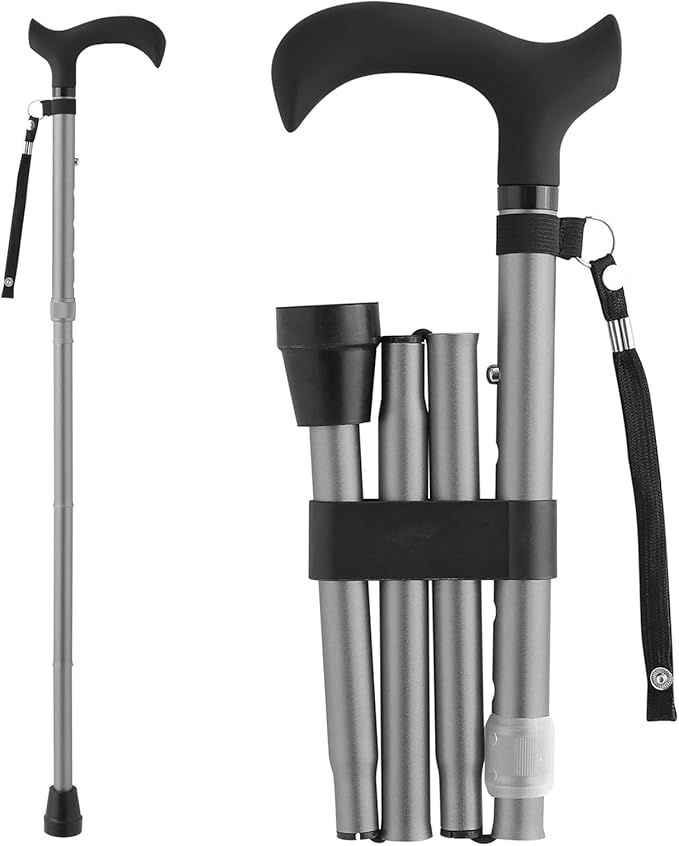 Walking Cane - Collapsible Adjustable Folding Canes for Men & Women, Walking Stick with for Seniors & Adults