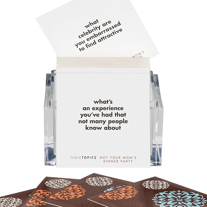 TableTopics Not Your Mom’s Dinner Party Conversation Cards for Adults to Get to Know Each Other on a New Level, 135 Eye-Opening Questions for Friends at Parties, Unique Host Gift