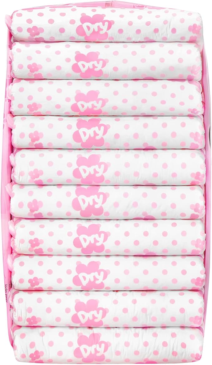 Littleforbig Adult Printed Diaper 10 Pieces - Baby Usagi (Large 36"-48")