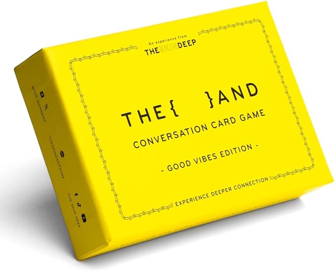 {THE AND} Good Vibes Edition - 199 Laugh Out Loud Conversation Cards for Friends, Family, Couples - Fun Icebreaker Cards to Connect - Stress Free Talking Game to Inspire Storytelling by The Skin Deep