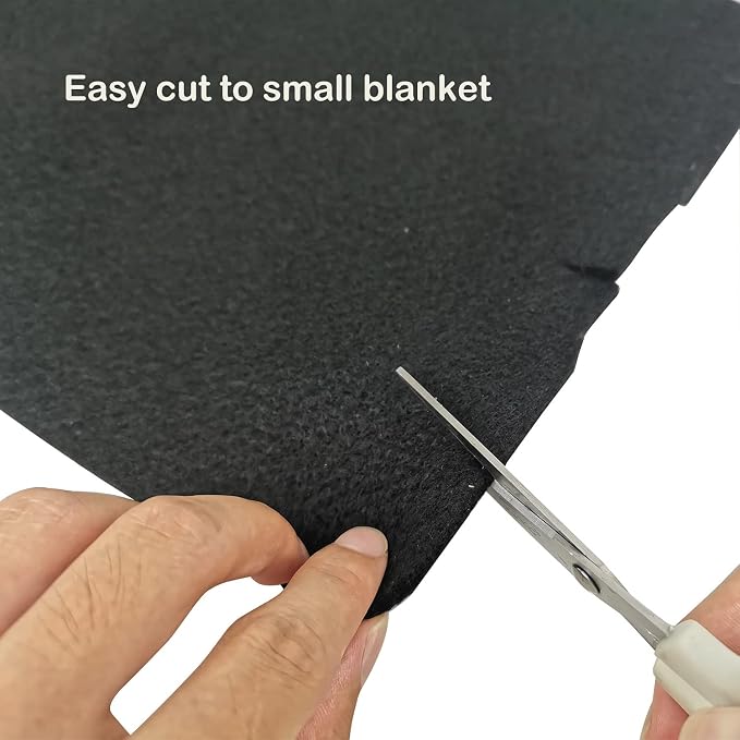 Buraku Welding Blanket Fireproof | Heat Resistant Up to 1800°F | Flame Retardant Fabric Material Carbon Felt for Welders | Plumbers Cuttable (12"X26",1PACK)