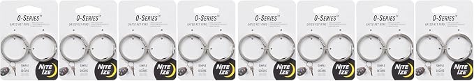 Nite Ize O-Series Gated Key Ring, Stainless Steel Split Ring Alternative, 2 Count (Pack of 2)