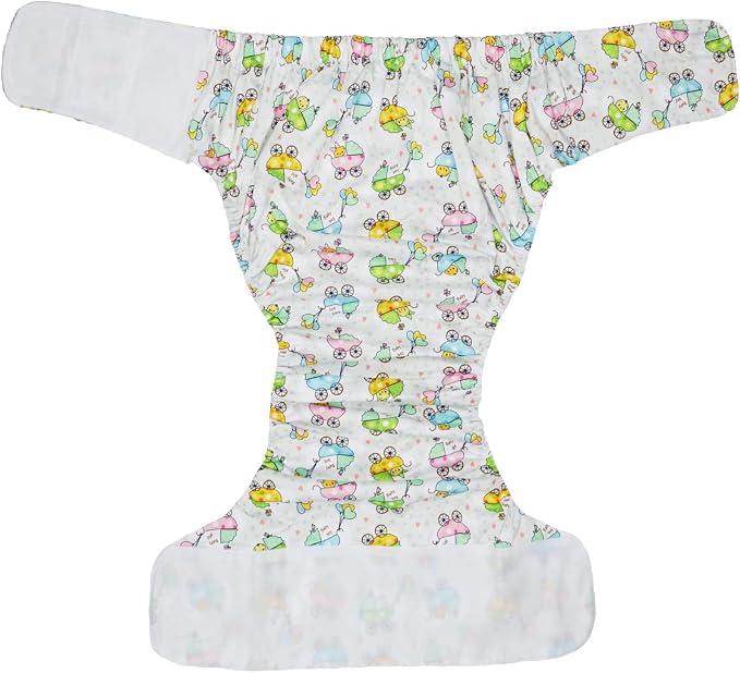 Large Teen Adult Cloth Diaper Reusable Washable Disability Incontinence Hook and Loop (Baby Stroller (Large 26in to 50in))
