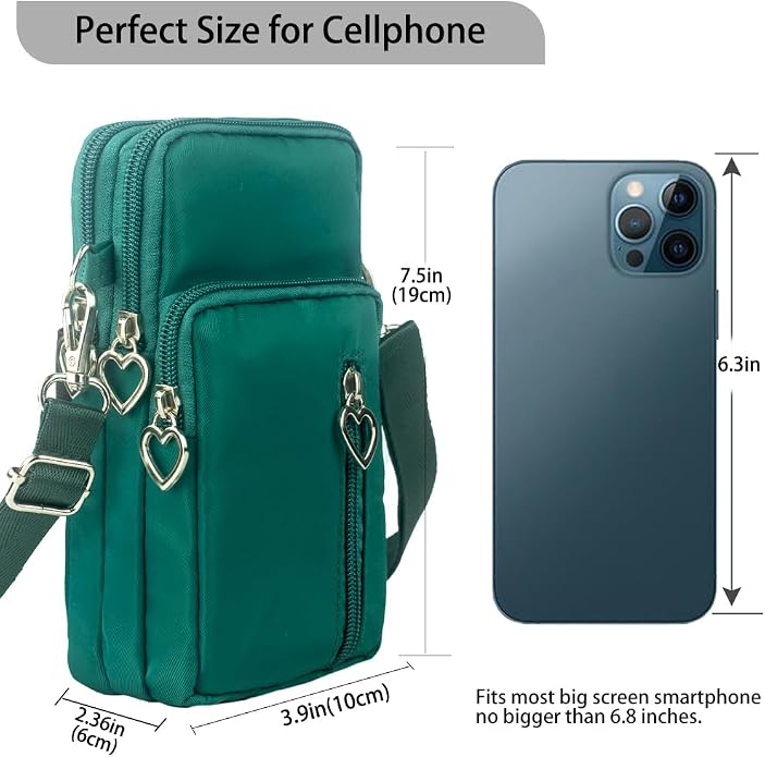Small Crossbody Bag for Women - Mini Phone Purses with Crossbody Strap and Wallet - Nylon Arm Bag