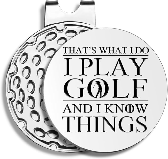 Funny Golf Ball Markers with Hat Clip, Men Golf Accessories, Birthday Retirement Golf Gifts for Dad, Husband, Grandpa, Golf Lover