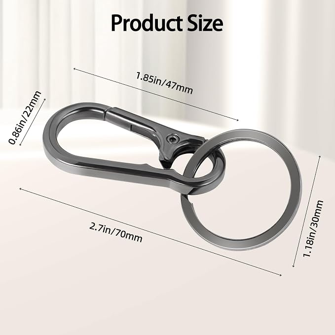 2 Pcs Metal Keyring Chain Ring Holder Keys Organizer for Home Car Keys, Key Finder, Car Keychain