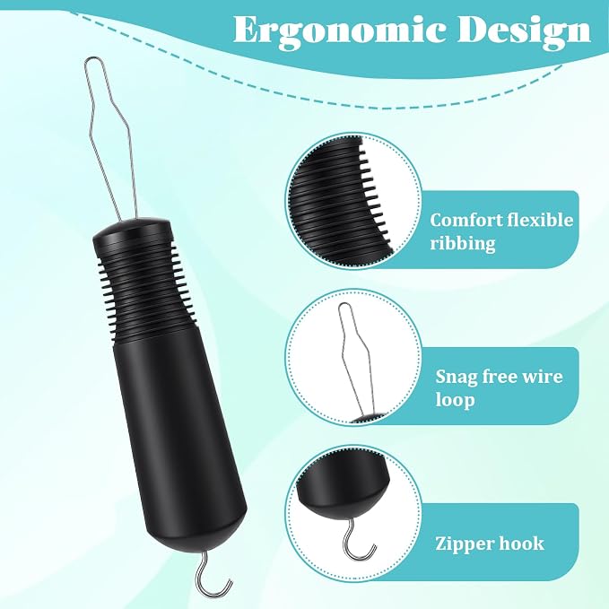 Button Helper,One Handed Button Hook and Zipper Pull,Assist Device Button Hook Tool,Button Assist Tool for Seniors,Disableds,Strokes,Disabilities to Fasten Shirts and Jackets with Ease