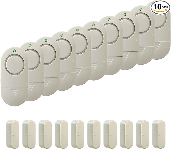 Door Window Alarm, Window Alarms for Home Security, 120DB Loud Door Chime for Store, Ideal for Home, Garage, Apartment, RV(10 Pack)