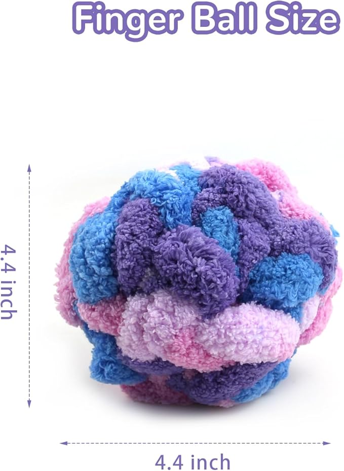 Sensory Ball for Anxiety Relief and Alzheimer's Dementia - Squeezeable Fidget Ball for Alzheimer's Dementia, Autism, ADHD, Bouncy Ball for Skin Pickers and Special Needs (Blueberry)