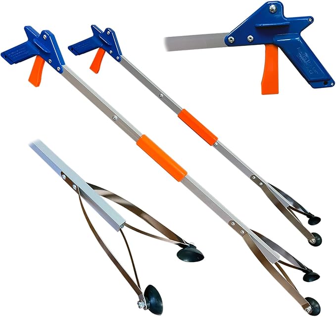 EZ Reacher - Heavy Duty Grab-It Reaching Tool - Grabber Reacher with Extra-Large Grip, 4.5" Jaws - Ideal for Commercial, Maintenance, Seniors - 32" (Pack of 2)