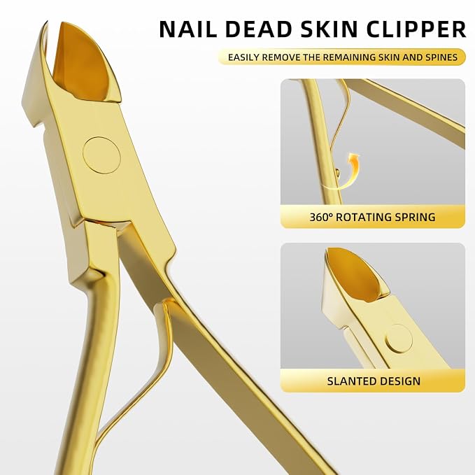 Manicure Set, Stainless Steel Nail Clipper Set with Travel Case | 12-Piece Set with Thicker Steel, Precision-ground Cutting Edges, and Smooth-finished Tools for Clean, Precise Trimming.