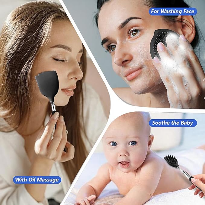 Back Scratcher with 3 Detachable Scratching Heads Silicone Massager Extendable Telescoping for Itches Lotion Application Spa Whole Body Seniors The Disabled Baby Men Women Kids Adults