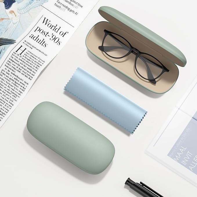Eyeglasses Case, Hard Shell Protective Case for Glasses, Unisex for Women Men