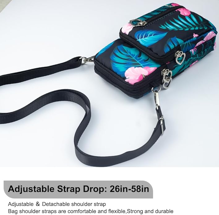 Small Crossbody Bag for Women - Mini Phone Purses with Crossbody Strap and Wallet - Nylon Arm Bag