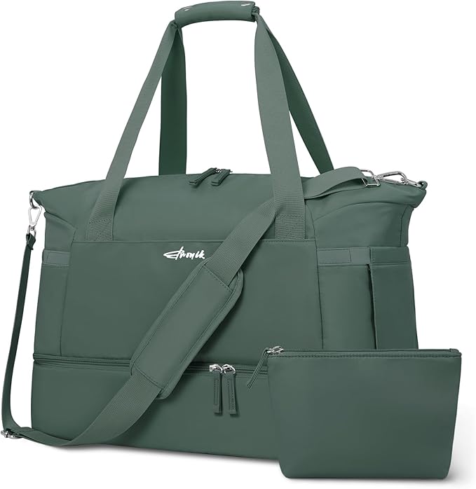 Gym Bag for Women, Personal Item Travel Bag with Shoes Compartment, Weekender Overnight Duffel Bag with Wet Pocket, Carry On Bag for Women, Travel, Gym, Weekend