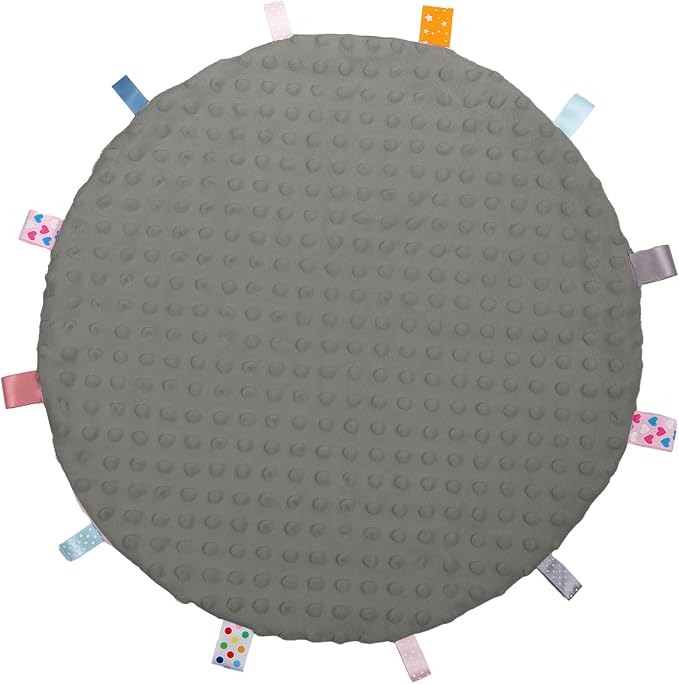 Fidget Blanket for Adults with Dementia, Sensory Mat for Alzheimers Patients, Dementia Activites for Senior (Gray, Round - Diameter 50cm / 19.69 inch)