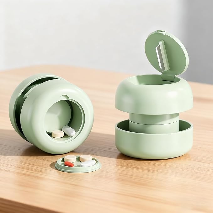 Pill Crusher Pill Splitter for Small Pills,Fine Powder,Grinder Fine Powder 3 in 1