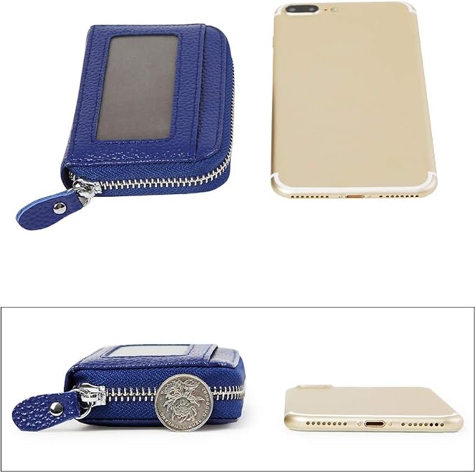 Women's RFID Blocking 12 Slots Credit Card Holder Leather Accordion Wallet
