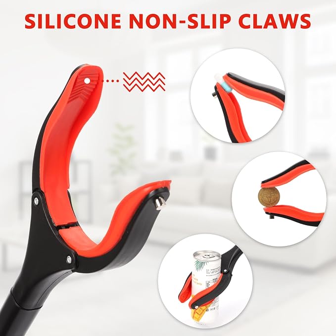 2-Pack Grabber Reacher Tool, 36" Foldable Trash Picker Upper | Extra Long Heavy Duty Grippers with Magnets & Rotating Jaw - Pickup Tool for Seniors, Mobility Aid, Trash Picker
