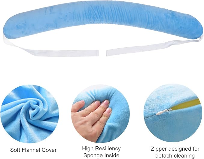 Lumbar Support Pillow for Elderly, Adjustable Waist Back Support Pillow with Dual Straps, Ergonomic Sponge Roll for Scoliosis and Lumbar Pain Relief, Detachable Washable Flannel Co