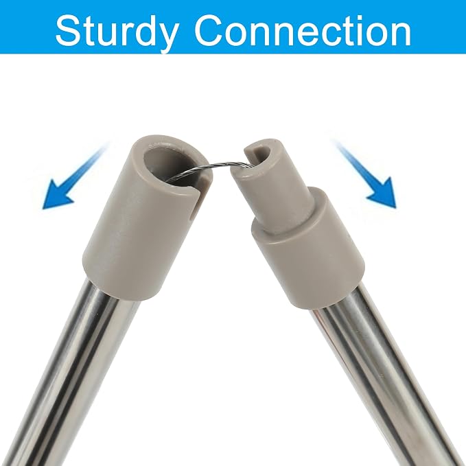 2 Pack Stainless Steel Grabber Reacher Tool, 32" Foldable & 16" Rigid Short Reacher, 360° Rotating Jaw Heavy Duty Trash Picker, Durable Pickup Tool for Seniors, Home & Garden (Gray)