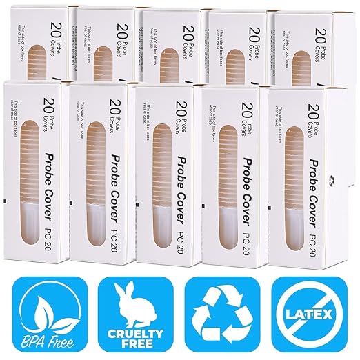 500X Ear Thermometer Probe Covers Refill Caps Lens Filters, Refill Covers Compatible with Braun Ear Thermometer, BPA Free and Disposable Digital Covers for Braun IRT 6520, IRT6020, IRT6500 Series