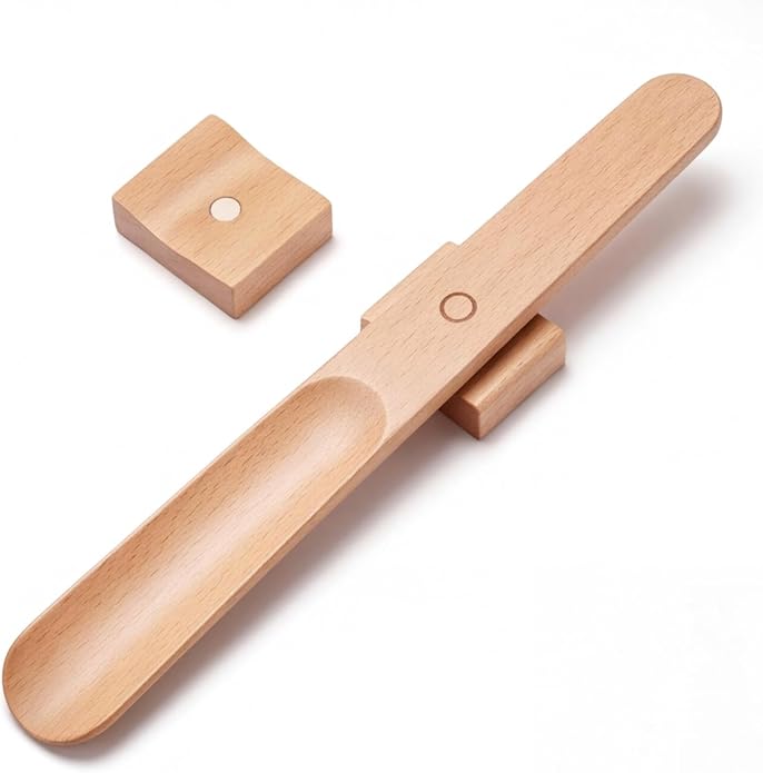 Shoe Horn Long Handle for Seniors Men Women 11.8" Magnetic Base Wall Mounted | Shoe Helper Wooden Horn Long Handle Wall Mounted Boot Horn for Seniors Men Women Pregnancy Kids Without Bending,Gift Idea