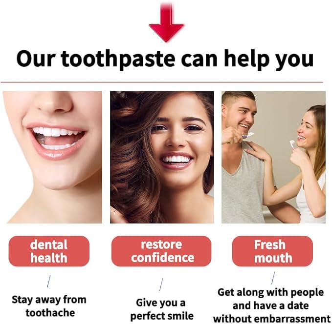 SP-8 Probiotic Ultra Whitening Toothpaste, Deep Cleaning Care Fresh Breath with Probiotic Oral Microbiot. (1 Pcs)