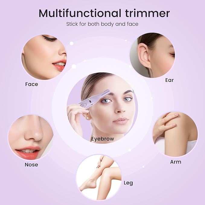 Nose Hair Trimmer for Women and Men，Rechargeable USB Eyebrow Hair Trimmer | 2026 Professional 2 in 1 Painless Washable Facial & Ear Hair Trimmer with Powerful Motor and Low Noise