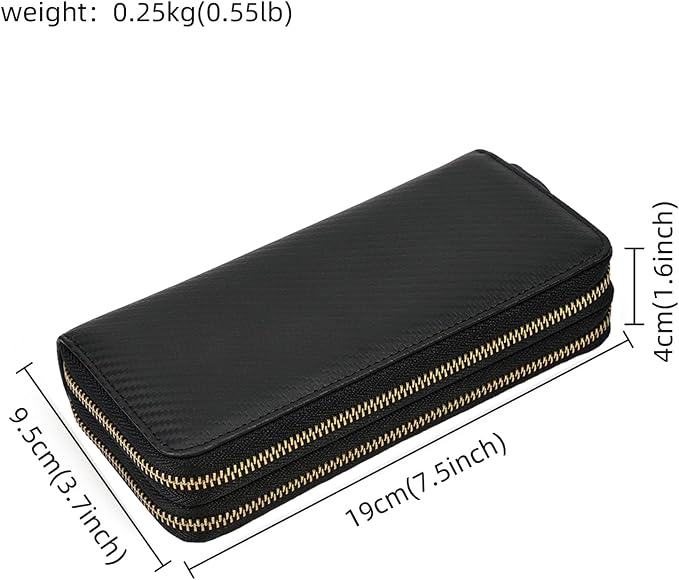 Genuine Leather Long Wallet for Men, Large Capacity Purse Clutch Bag Handbag Checkbook Cash Credit Cards Phone Holder | Large Capacity