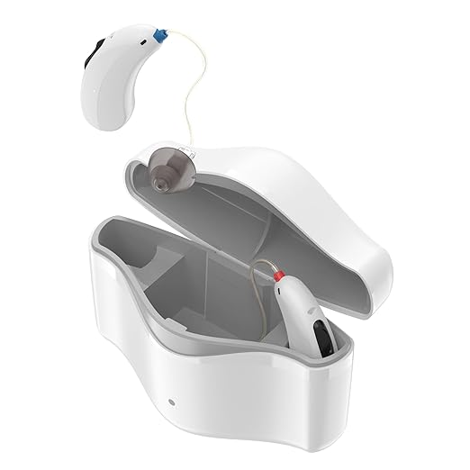 Hearing Aids for Seniors Rechargeable - Bluetooth hearing aid with Noise Cancellation, Charging Case, APP Control for Mild to Moderate Hearing Support