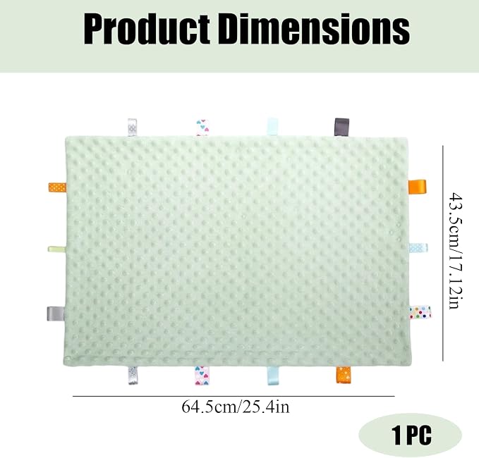 Fidget Blanket for Adults with Dementia, Sensory Blanket Mat for Alzheimers Patients, Dementia Activites for Senior, Gift for Dementia Patients,Sensory Toys for Autism (Light Green)