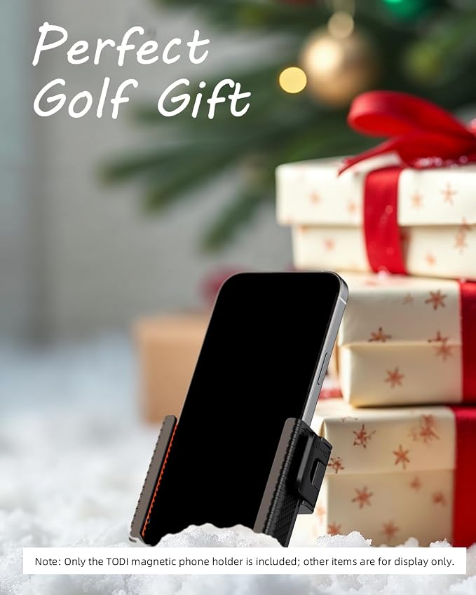 TODI Magnetic Golf Cart Phone Holder Mount, 360° Rotation Golf Cart Accessories for Men Golfers, Universal Phone Clamp, Golf Gifts for Men Dad Him, EZGO Club Car Yamaha