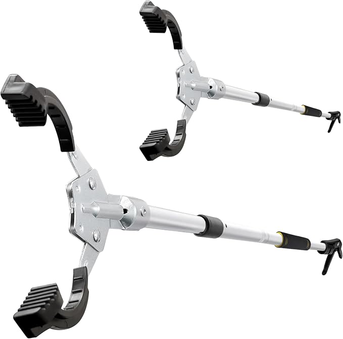 Grabber Reacher Tool Heavy Duty,2PC 53in Extra Long Trash Picker Upper Grabber for Yard 2 Magnets Head Aluminum Alloy Tube Trash Picker Reacher Grabber Pickup Tool for Garbage Sponge Handle