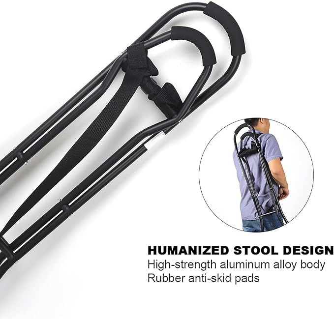 Walking Stick, Portable Walking Cane, Cane Chair, Quad Cane Stools and Folding, Folding Cane Chair for Elderly Seniors Women Men Rest Stool Outdoor