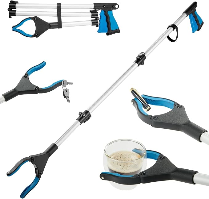 Upgraded 43 Inch Grabber Reacher Tool, Grabbers for Seniors, Extra Long Reacher Grabber Pickup Tool, Anti - Slip Wide Jaw, for Trash Pickup & Surgery Recovery