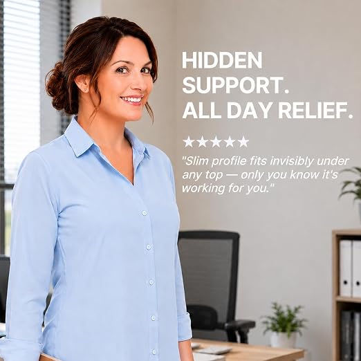 Fit Geno Posture Corrector for Women Lite, Upper Back Brace for Slouching | An Adjustable, Lightweight Design Supports Your Neck, Shoulders, and Upper Back to Help You Sit and Stand Taller