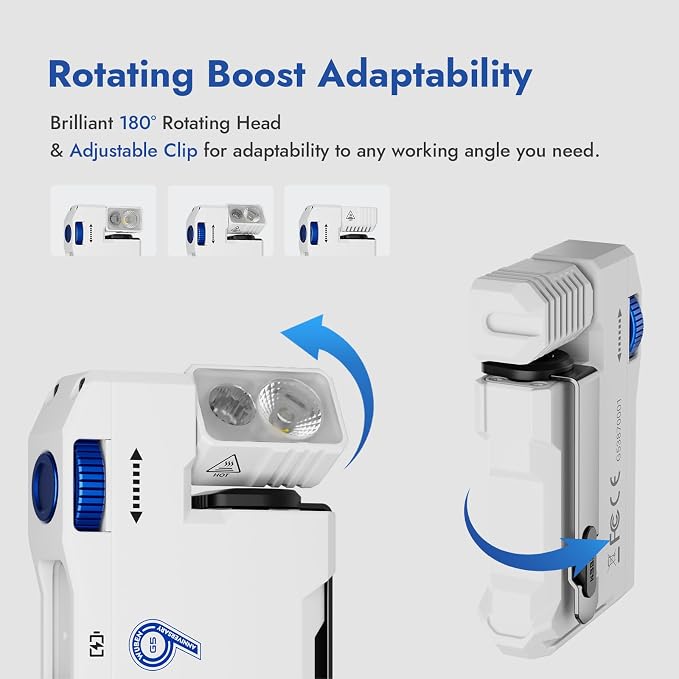 WUBEN G5 EDC Rechargeable Flashlight, Mini Bright Compact Pocket Flashlight | 400 Lumens Dual Light Source LED Flashlight with RGB, Powerful Magnetic Keychain Flash Light for Home, Camping, Emergencies
