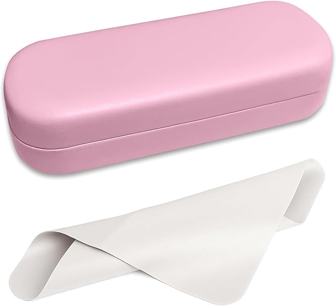 Glasses Case Large Hard Shell, PU Leather Protection for Eyeglasses Case