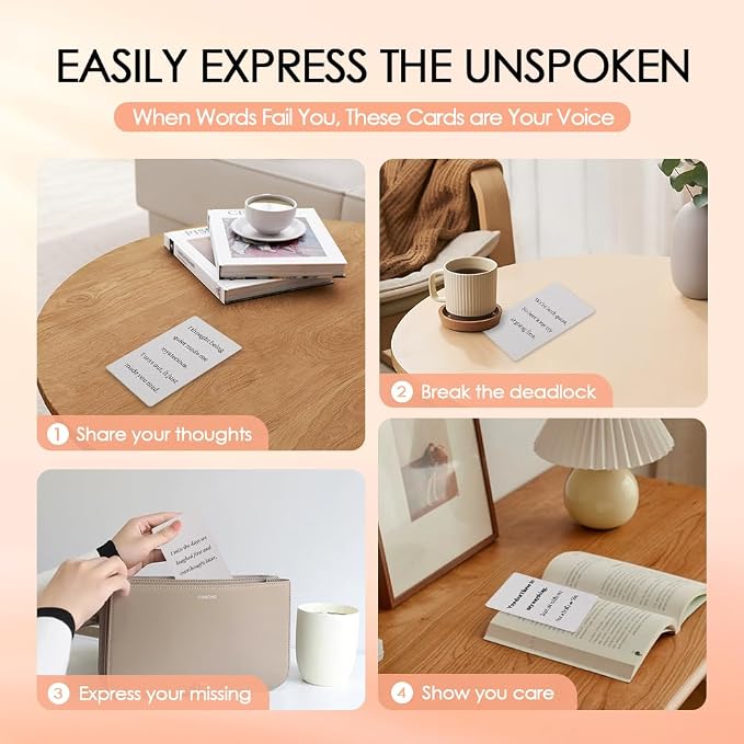 Conversation Cards for Couples Games - 54PCS Speak For Me Relationship Card Game for After Fights, Conflict & Silence - Meaningful Couples Gifts | Anniversary | Wedding | Date Night Ideas to Reconnect
