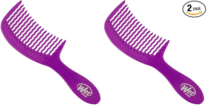 Wet Brush Detangling Comb - Purple Unisex Comb 1 Pc (Pack of 2)