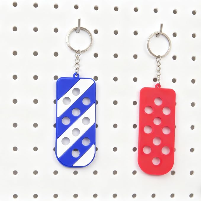 12 Pcs Shoe Charm Keychain Holder Organizer 12 Colors | PVC Material, Luggage Tag Hole, Keyring Storage