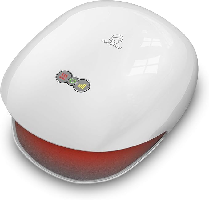 COMFIER FSA Wireless Hand Massager with Heat,3 Levels Compression & Heating,Rechargeable Hand Massager Machine for Carpal Tunnel,Christmas Gifts for Women,Men, HSA
